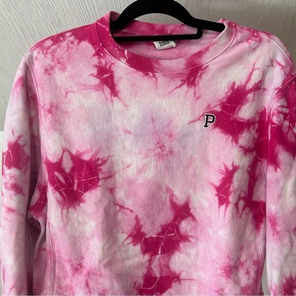 Victoria’s Secret Tie Dye Pink Crewneck Sweatshirt (no drawstring included) - Picture 4 of 9